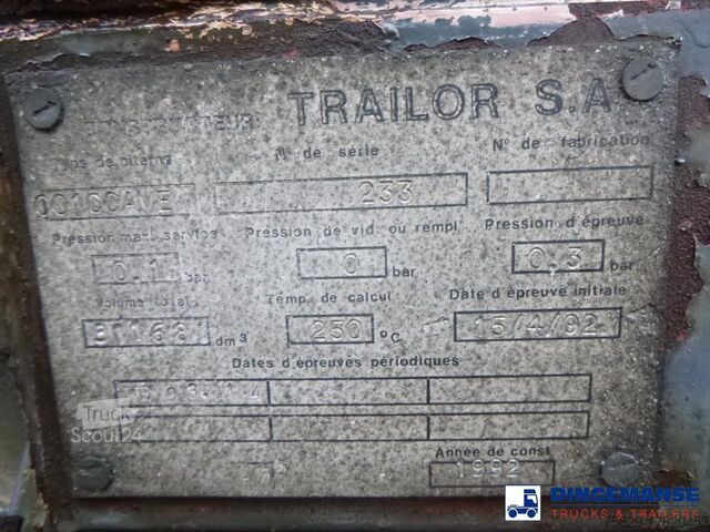 خزان Trailor Heavy oil / bitumen tank steel 31.1 m3 / 1 comp