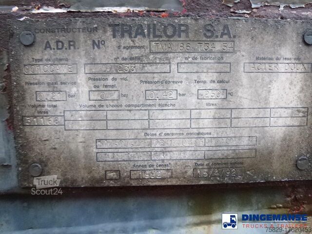 خزان Trailor Heavy oil / bitumen tank steel 31.1 m3 / 1 comp