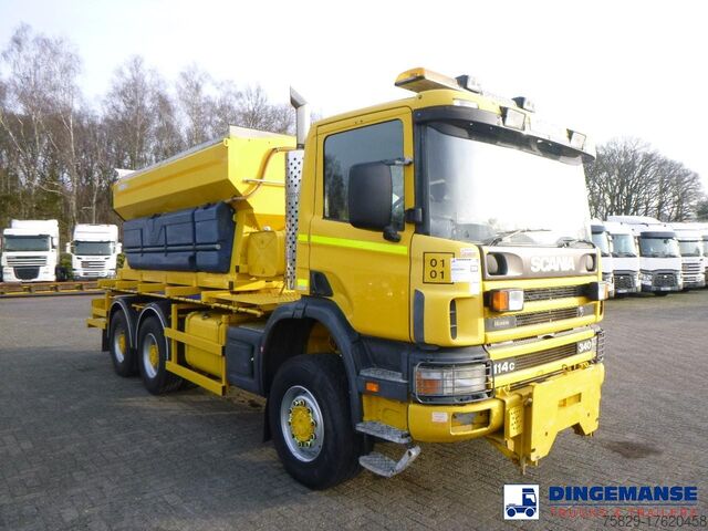 Snowplough Scania P114-340 CB 6X6 RHD gritter / snow plough