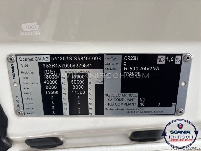 Standardní tahač SCANIA R500A4x2NA / 4-Balg / LED / Leder / Top Zustand