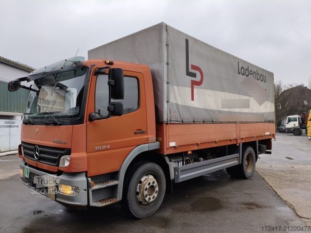 Camion plateau avec bâche MERCEDES-BENZ ATEGO 1524L Euro4 Blatt 2000kg Ladebordwand