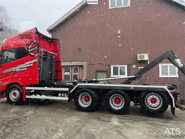 Система крюкообразных рычагов Volvo FH700 Tridem hooklift truck – crane hydraulics – 3