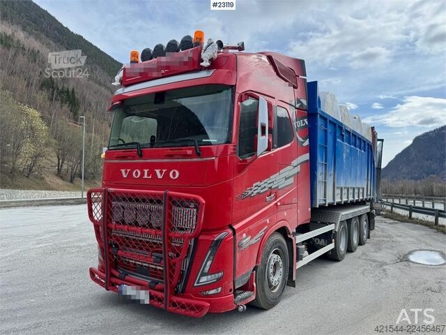 System för krokarm Volvo FH700 Tridem hooklift truck – crane hydraulics – 3