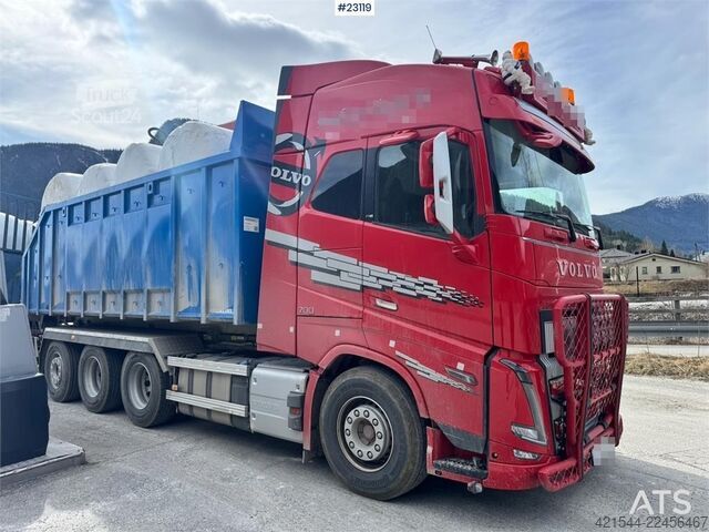 System för krokarm Volvo FH700 Tridem hooklift truck – crane hydraulics – 3
