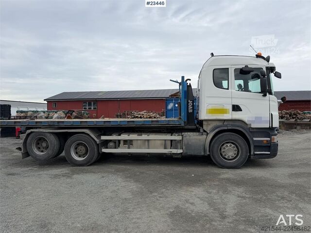 Kampókaros rendszer Scania R500 plow rigged hook truck w/ 20T hook. WATCH VID