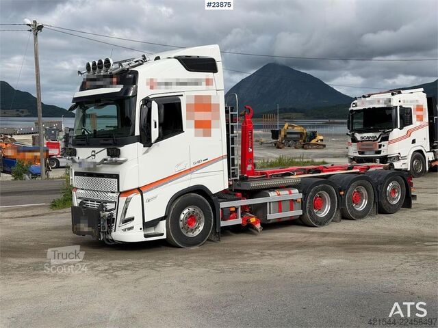 Sistema de braço de gancho Volvo FH540 8x4 plow rigged hook truck w/ underlying bla