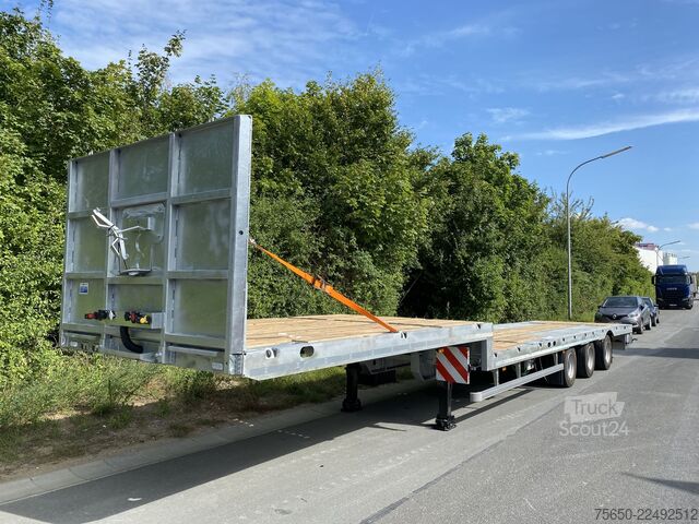 Otevřený návěs Möslein ST 3-Plato 9,4  3 Achs Satteltieflader Plato 45 t GGfür Fertigteile, Baumaschinen oder Container