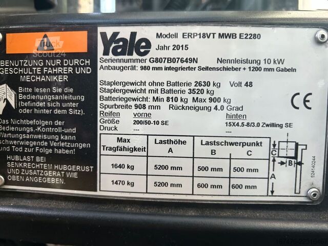 Frontstapler Yale ERP18VT MWB E2260
