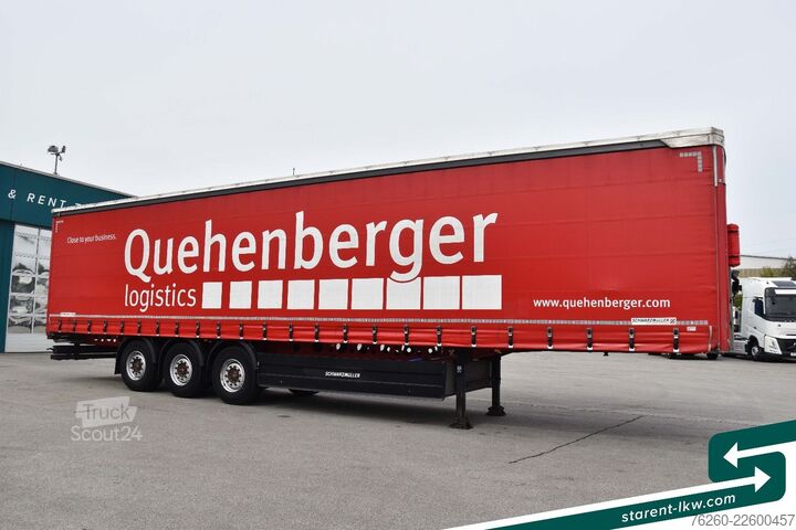 Semi-remorque bâchée SCHWARZMÜLLER SAF Achsen Palettenkasten XL TÜV 11/26
