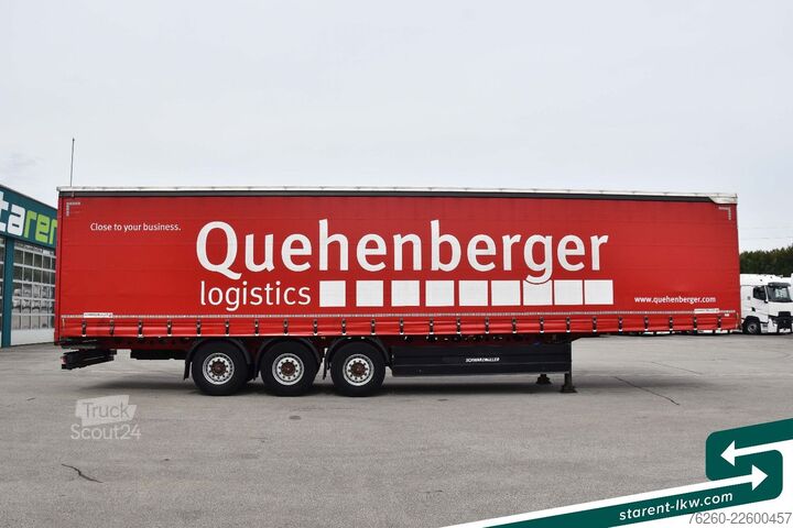 Semi-remorque bâchée SCHWARZMÜLLER SAF Achsen Palettenkasten XL TÜV 11/26