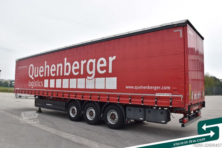 Semi-remorque bâchée SCHWARZMÜLLER SAF Achsen Palettenkasten XL TÜV 11/26