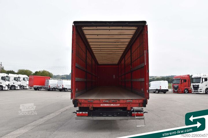 Semi-remorque bâchée SCHWARZMÜLLER SAF Achsen Palettenkasten XL TÜV 11/26