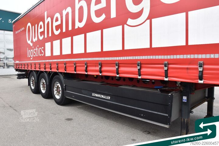 Semi-remorque bâchée SCHWARZMÜLLER SAF Achsen Palettenkasten XL TÜV 11/26