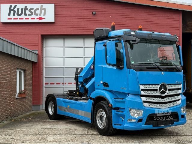 Camion poids lourd MERCEDES-BENZ Antos 1845LS + HMF 2620 Kran