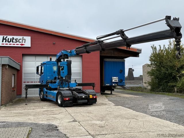 Camion poids lourd MERCEDES-BENZ Antos 1845LS + HMF 2620 Kran