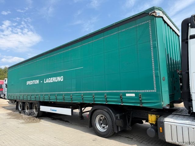 Atvērta puspiekabe ar tentu KRONE SD Pritsche+Schiebeplane+Edscha/Luft-Lift