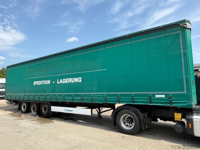 Atvērta puspiekabe ar tentu KRONE SD Pritsche+Schiebeplane+Edscha/Luft-Lift