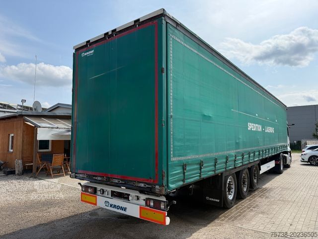 Atvērta puspiekabe ar tentu KRONE SD Pritsche+Schiebeplane+Edscha/Luft-Lift