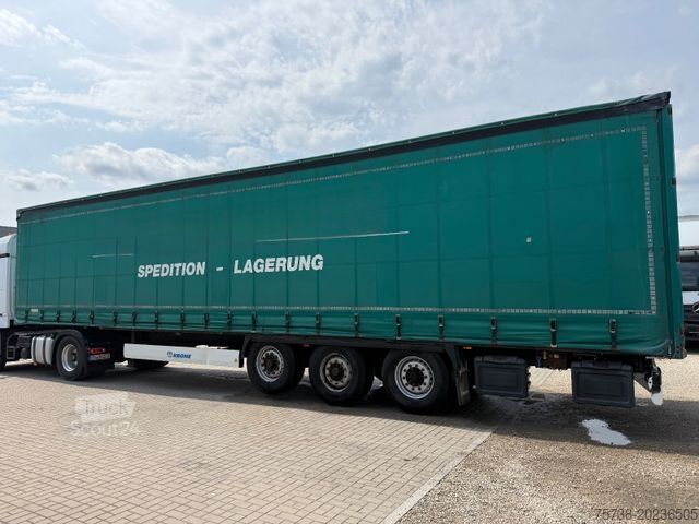 Atvērta puspiekabe ar tentu KRONE SD Pritsche+Schiebeplane+Edscha/Luft-Lift