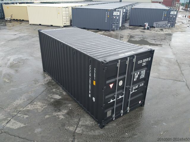 Deniz konteyneri one Way Seecontainer / 20 Fuß / RAL 9005 Containerlager / Materiallager / schwarz