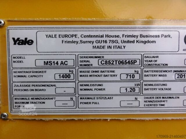 Manual stacker Yale MS 14 IL