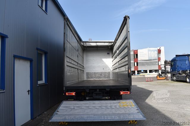 Flatbed truck with tarp MERCEDES-BENZ Actros 1845 L E6 Retarder AHK Edscha LBW