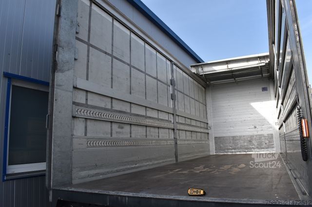 Flatbed truck with tarp MERCEDES-BENZ Actros 1845 L E6 Retarder AHK Edscha LBW