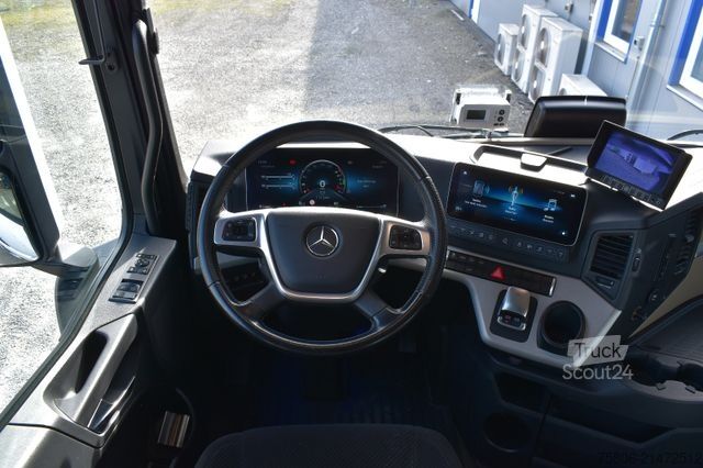 Flatbed truck with tarp MERCEDES-BENZ Actros 1845 L E6 Retarder AHK Edscha LBW