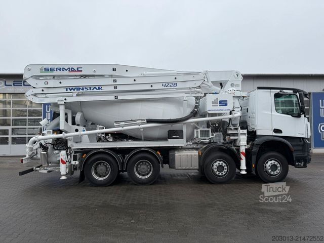 Betongpumpbil MERCEDES-BENZ Arocs 4146 8x4 PUMI SERMAC 4Z28