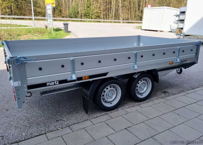 Visokonakladna aluminijasta prikolica 2000 kg Martz Alu Hochlader 2t 365cm x 171cm Anhänger