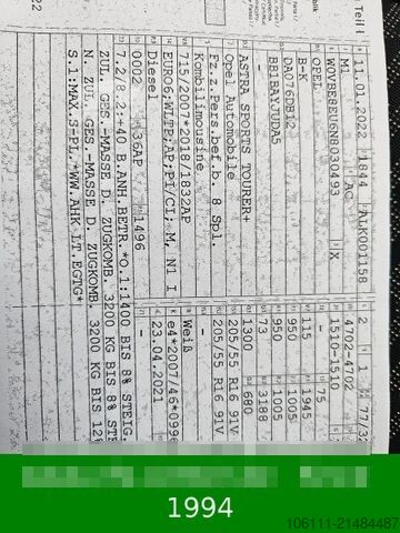 Miniautocarro OPEL Astra K Sports Tourer Edition 1,5CDTi Start/Stop