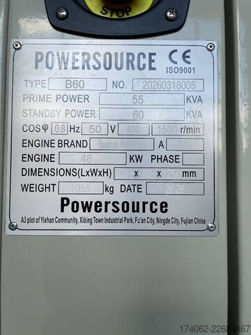  Baudouin 4M06G55/5 - 60 kVA Generator - DPX-19865