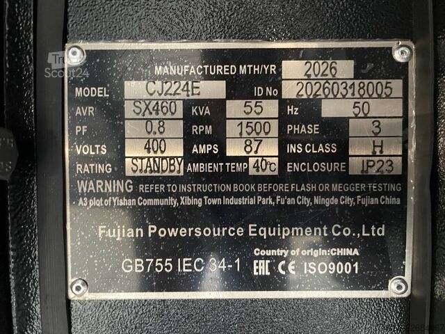  Baudouin 4M06G55/5 - 60 kVA Generator - DPX-19865
