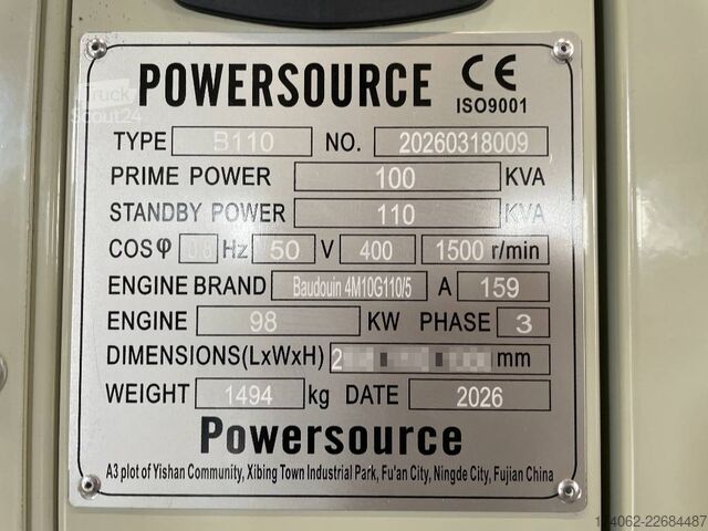  Baudouin 4M10G110/5 - 110 kVA Generator - DPX-19868