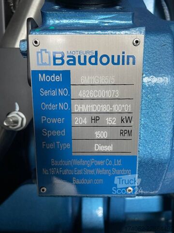  Baudouin 6M11G165/5 - 165 kVA Generator - DPX-19870