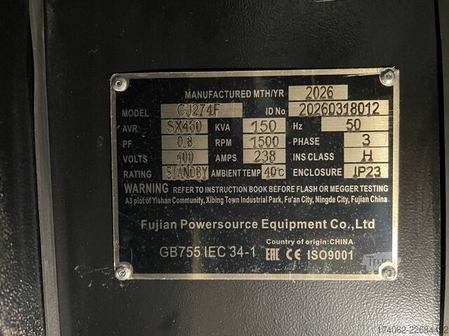  Baudouin 6M11G165/5 - 165 kVA Generator - DPX-19870