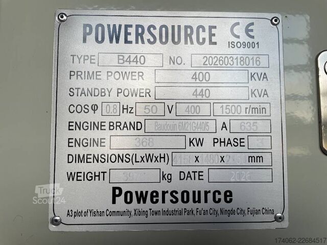  Baudouin 6M21G440/5 - 440 kVA Generator - DPX-19876