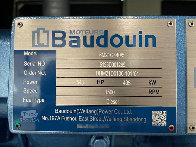  Baudouin 6M21G440/5 - 440 kVA Generator - DPX-19876