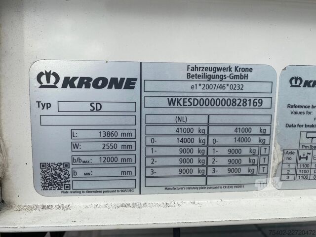 Розсувні тенти Krone N/A SD Tautliner / Boorden / Dhollandia Laadkle...