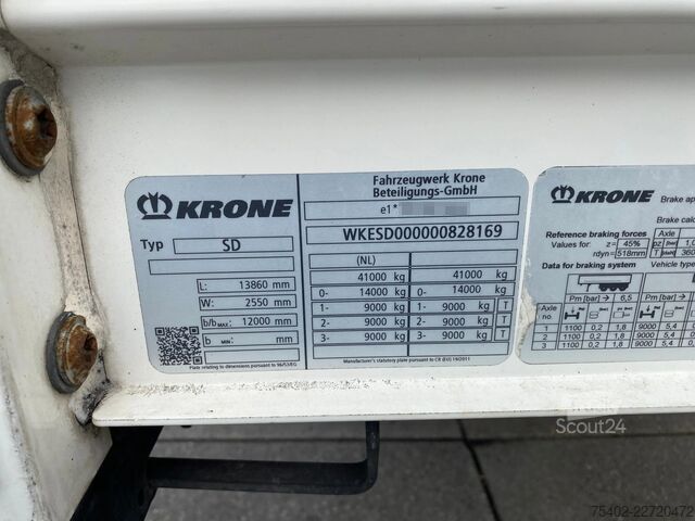 Розсувні тенти Krone N/A SD Tautliner / Boorden / Dhollandia Laadkle...