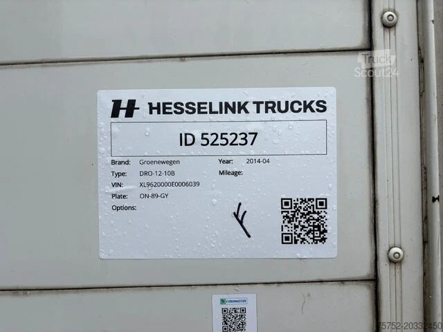 Teloni scorrevoli Groenewegen 11M City-trailer Stuuras Dhollandia Laadklep 20...