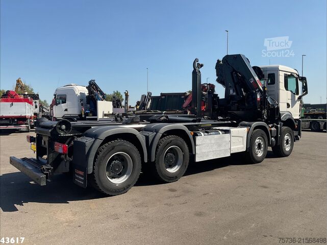 System med krogarm Man TGS 32.470 8x4 Euro 6 Hiab 22 Tonmeter laadkraa...