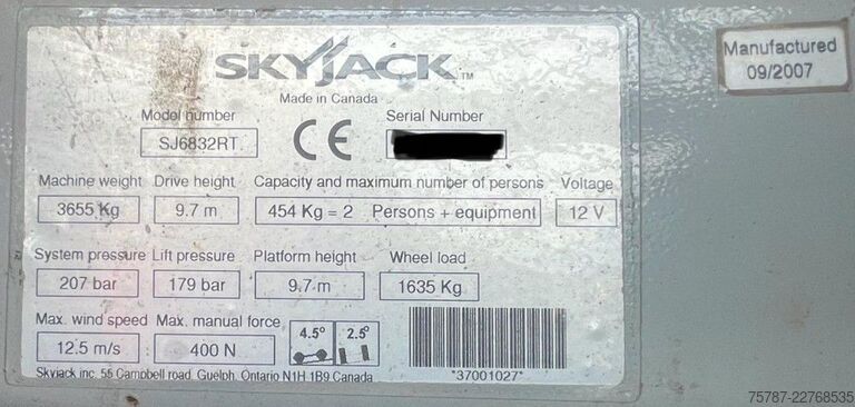 Platformă de lucru Skyjack SJ6832RT 4x4 Diesel, neuer Motor!!!