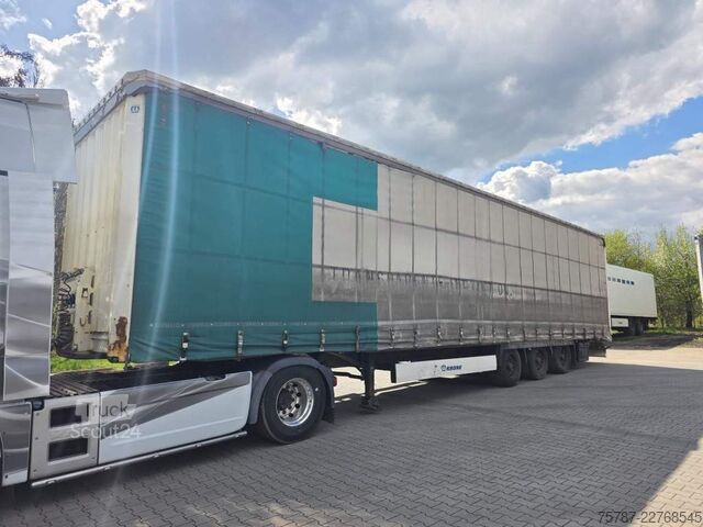 Semiremorcă deschisă cu prelată KRONE Gardine Lowliner, Joloda-Schienen, Hubdach