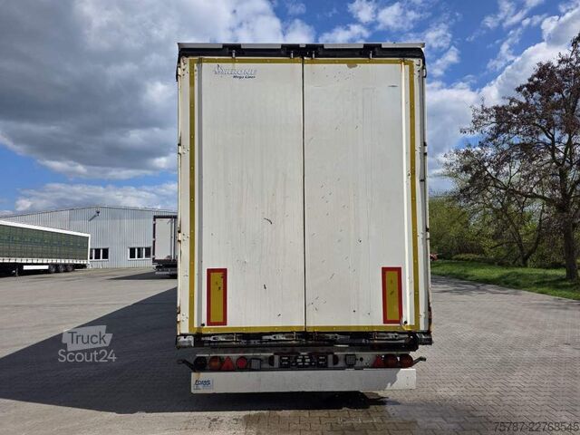 Semiremorcă deschisă cu prelată KRONE Gardine Lowliner, Joloda-Schienen, Hubdach