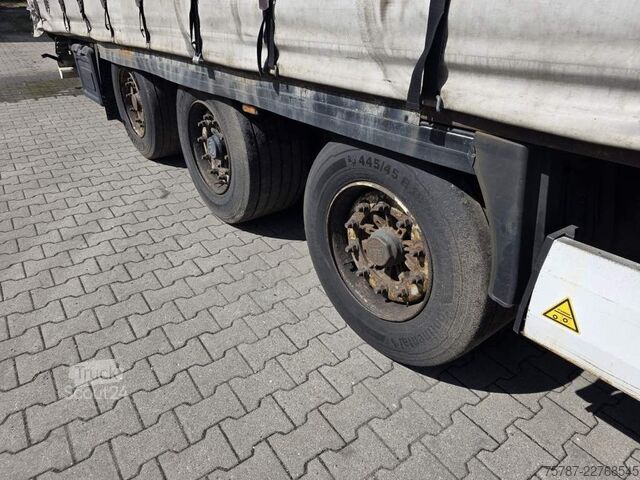 Semiremorcă deschisă cu prelată KRONE Gardine Lowliner, Joloda-Schienen, Hubdach
