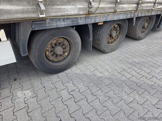 Semiremorcă deschisă cu prelată KRONE Gardine Lowliner, Joloda-Schienen, Hubdach