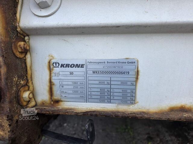 Semiremorcă deschisă cu prelată KRONE Gardine Lowliner, Joloda-Schienen, Hubdach