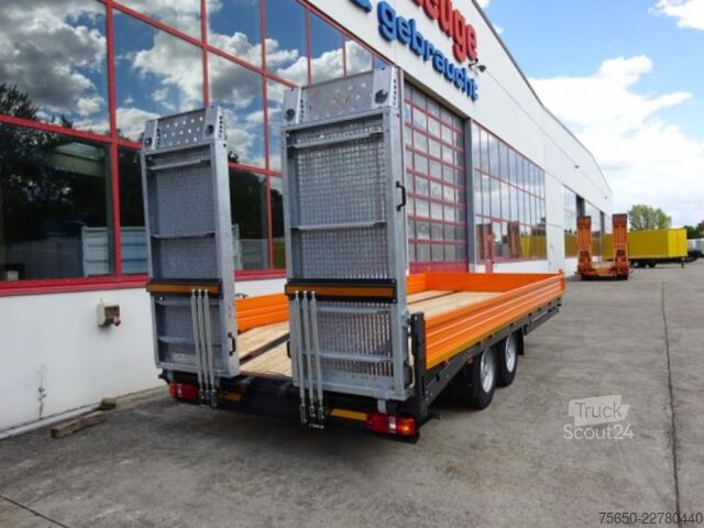 Reboque com plataforma rebaixada Möslein TTT 11-6,2 BR Orange  Tandemtieflader mit breiten RampenNeufahrzeug