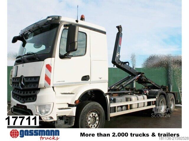 Kroklastbil Mercedes-Benz Arocs 2645 6x4, Hiab Abrollkipper XR18S59 bis 7 m
